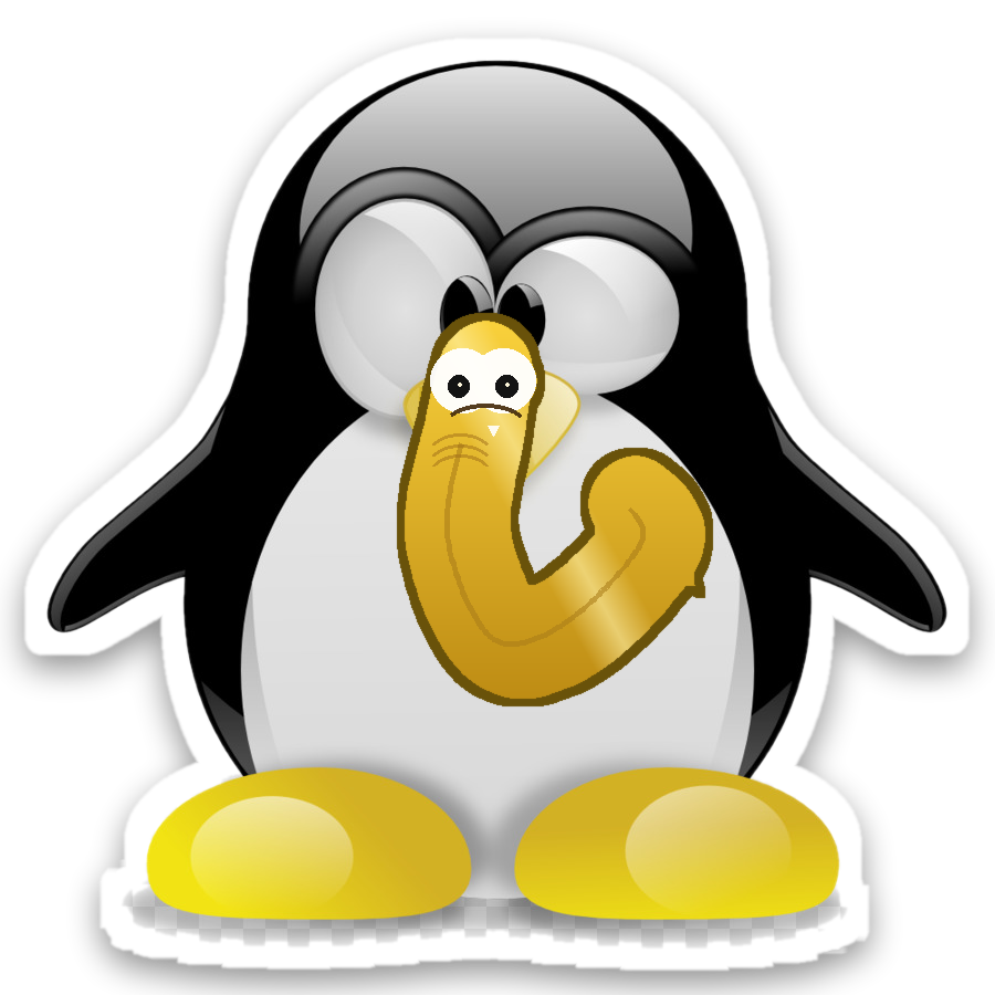 MFLEX penguin mascot with a golden flexing arm